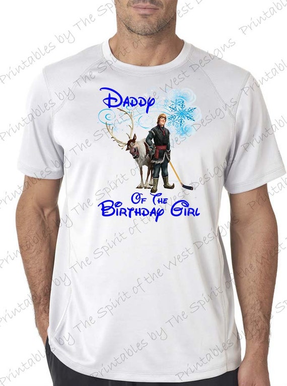 Daddy of the Birthday Girl Iron On Disney Frozen T-shirt Printable Iron On Image Clip art Digital Download Kristoff shirt party Favour DIY Il_570xn