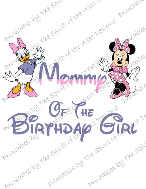 mommy of birthday girl minnie mouse