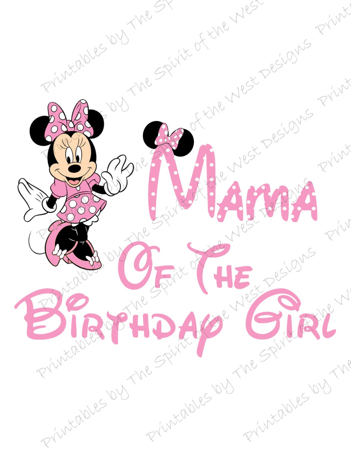 Red Minnie Mouse First Birthday Iron On Printable Decal - Mouse Ears Iron  On – CraftyKizzy