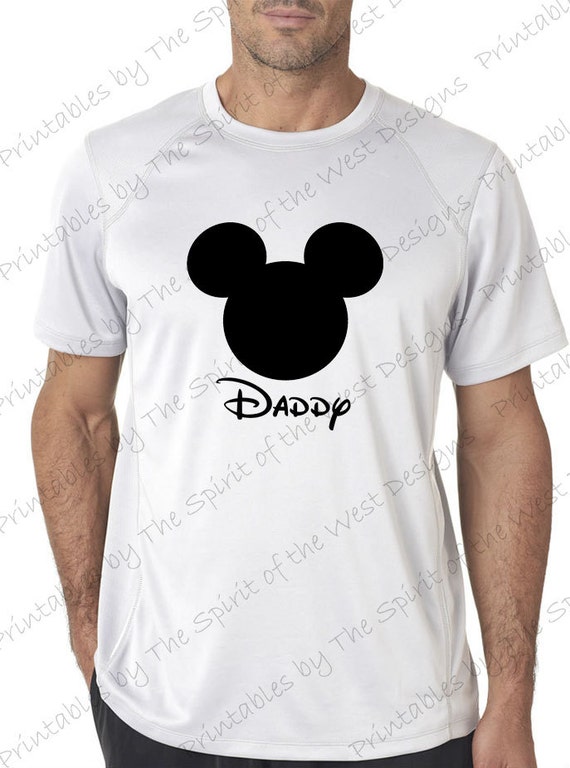 Mickey mouse head Daddy IMAGE Use as Iron on or Clip art Mouse Ears Printable Clip Art Shirt Party T-shirt Transfer Download Il_570xn