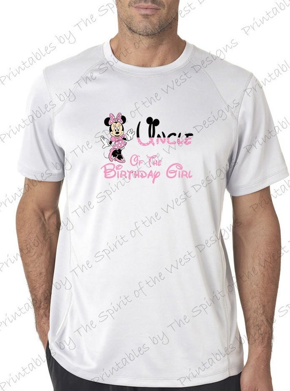 Uncle of the Birthday Girl Pink Minnie IMAGE jpg png use as Printable Iron On T-Shirt Transfer Clip Art | DIY Party Instant Download Il_570xn