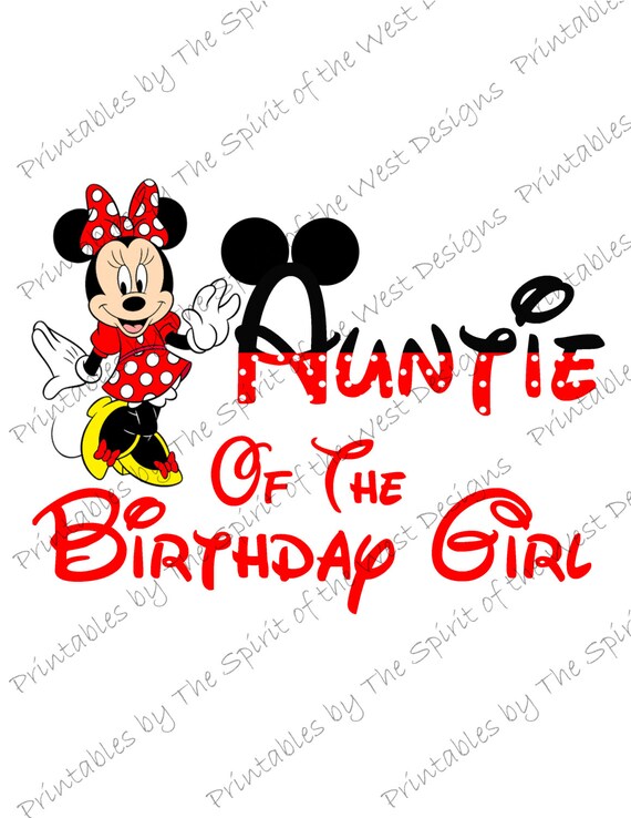 auntie of the birthday girl minnie mouse