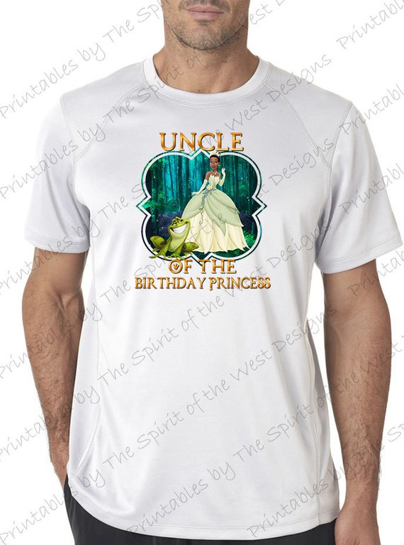 Uncle of the Birthday Princess Tiana Princess and the Frog Printable Iron On T-shirt Transfer Digital Download party DIY Il_570xn