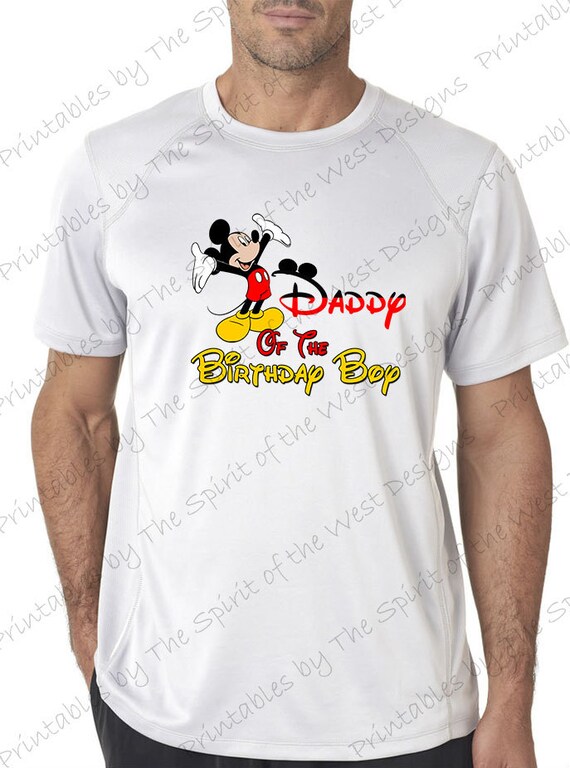 Daddy of the Birthday Boy Mickey Mouse Iron on IMAGE Mouse Ears Printable Clip Art Shirt Party T-shirt Transfer Download Il_570xn