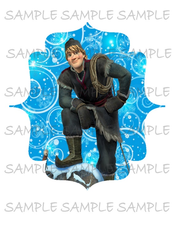 Frozen Kristoff Printable Party IMAGE Use as Iron On T-shirt Transfer Clip Art DIY Instant Download Il_570xn