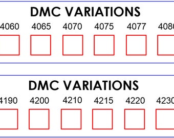 DMC VARIATIONS thread organizer, 37 DMC Metallic colors, Hanging File Bars, 1/8" acrylic, 2 bars