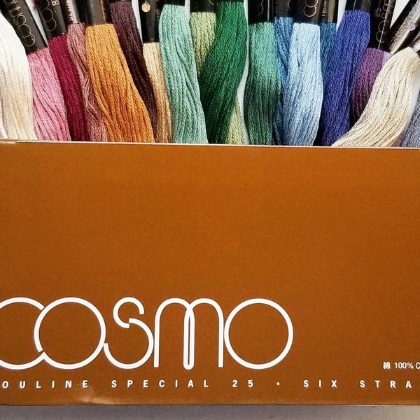 COSMO Floss/Thread Color Catalog, Hanging Organizer Bars, 1/8" acrylic, 27 bars plus 1 Thread Measurement Tool, 531 Colors