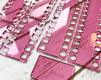 TEA ROSE transparent Acrylic Threadkeep, 10, 12, and 24 Hole Thread Organizer for DMC Threads and Craft Fibers
