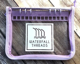 NEW!!!*** MINI Thread & Floss Organizer, A5 Zippered Binder Thread Carrier LAVENDER