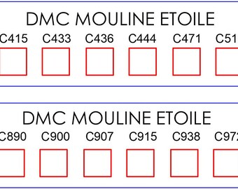 DMC Mouline Etoile Floss Hanging file organizer, Hanging File Bars, 1/8" clear acrylic, 2 bars