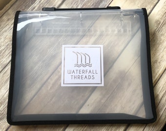 NEW!!!*** MEDIUM Letter Size Thread & Floss Organizer, A4 Zippered Binder Thread Carrier