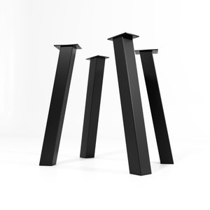 Industrial Metal Table Legs – Modern Rectangular Design – Sturdy Legs for Tables and Desks – Customizable – Model II8080