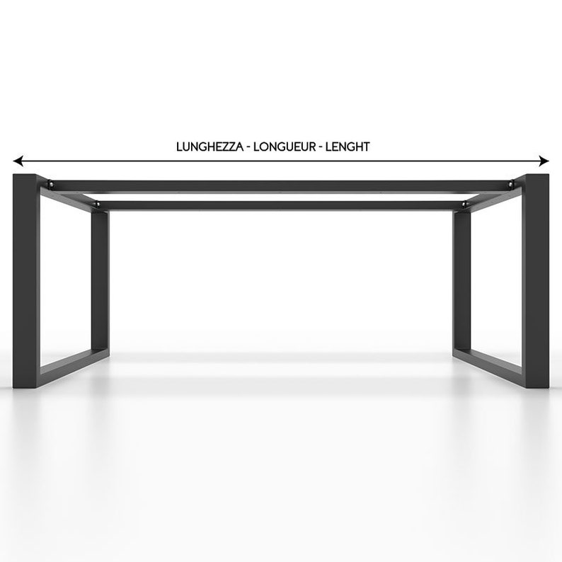 Pieds de table en métal avec barre centrale double en forme de U U2B8040 image 8