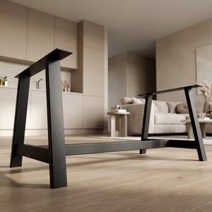 Pieds Table Métal AB2-8040 Artisanaux Italiens Personnalisables Design Moderne