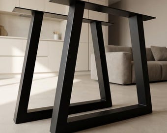 2x Patas trapezoidales TR8060, patas de mesa a medida, diseño industrial artesanal