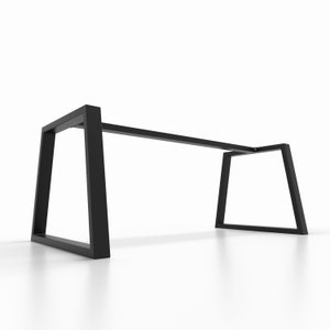2x Pieds de table industriel métal trapèze table metal legs trapezium, feet legs for trapezoidal table, pata de mesa trapecio TR8040