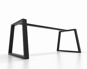 2x Pieds de table industriel métal trapèze table metal legs trapezium,  piedi gambe per tavolo a trapezio, pata de mesa trapecio TR8040