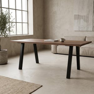 Pieds de Table Trapèze Métal (Lot de 2) – Pieds Industriels Design pour Table et Bureau