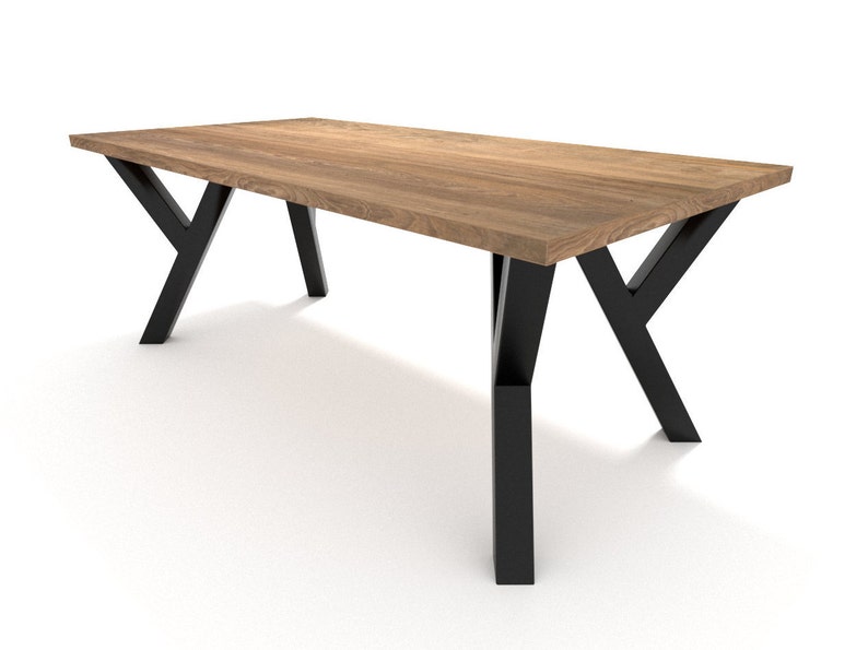 4x Pieds de table INDUSTRIEL en métal en forme de Y Y8080 image 3