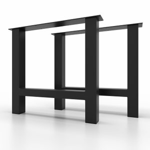 Set 2x Metal steel legs, table legs, iron feet, industrial table pieds, industrial design, HD8080