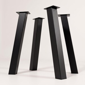 Pieds de Table en Métal Industriel – Design Moderne et Rectangulaire – Robustes pour Tables et Bureaux – Personnalisables – Modèle II8080