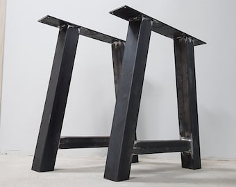 2x Pieds de table de style industriel , Beine für Tisch im Industriestil, Eisenfüße, Metallbeine aus Stahl, A8080