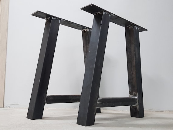 2x Metal Steel Table Legs Pied De Table Industriel, Feet Table