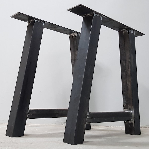 2x Pieds de table de style industriel , legs for industrial style table, iron feet, metal steel legs, A8080