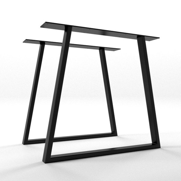 2x Pieds de table en métal trapèze Metal table leg shaped trapeze metall tischbeine TR5025