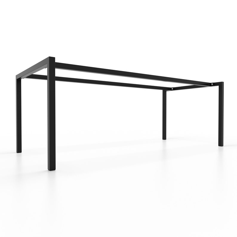 Metal table legs with 2 central bar U shaped UA2B4040 image 1