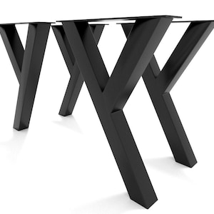4x Pieds de table INDUSTRIEL en métal en forme de Y Y8080 image 4