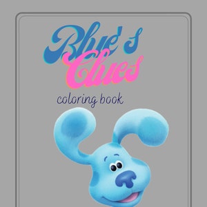 Blue&#39;s Clue Coloring Book | 20 Pages Coloring Book | Digital Coloring Book | Kids coloring Book | Printable Coloring Book | Digital Book