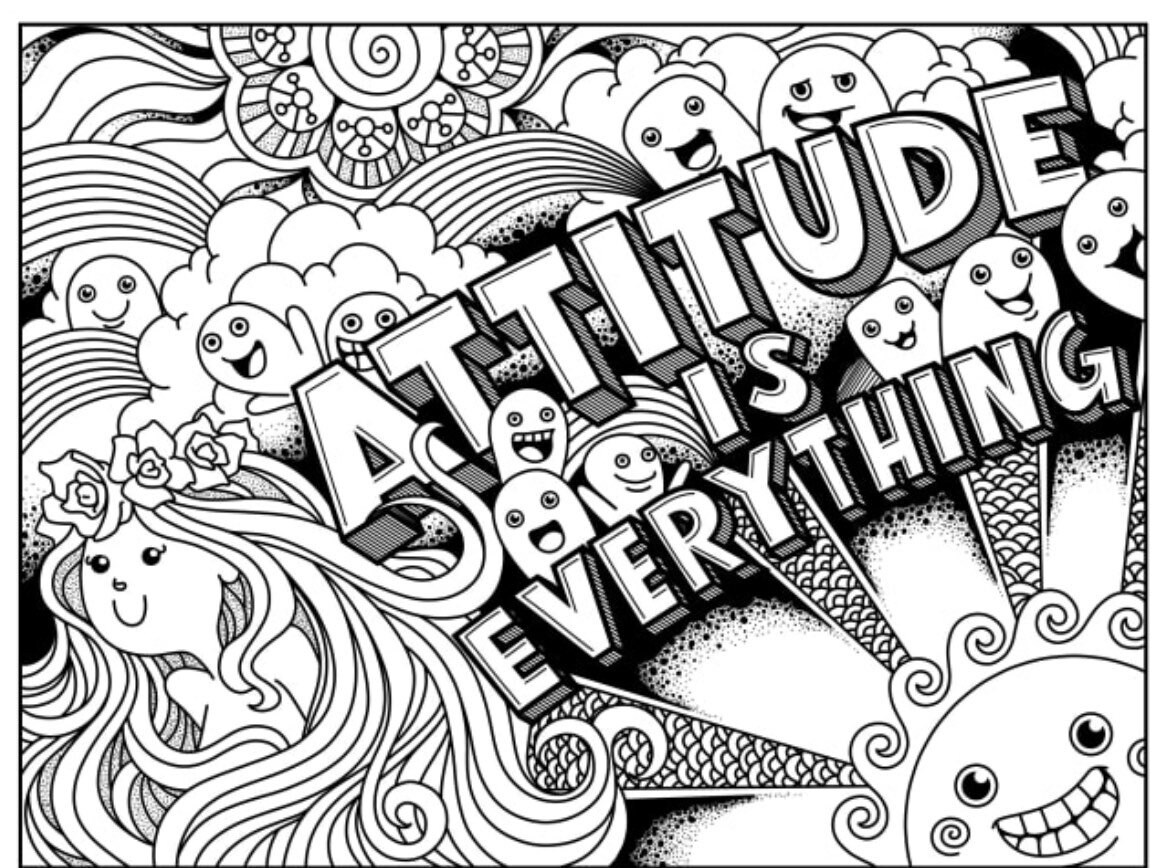 Coloring book pages Encouragement quotes 40 different | Etsy