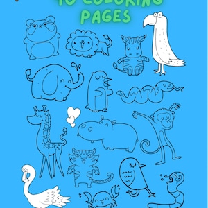 Animal Coloring Pages - 40 Printable Animal Coloring Pages for Boys, Girls,  Kids, Animal Birthday Party Activity, Kids Birthday Party