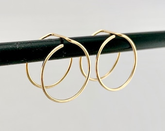 Double circle ear jacket earrings, open circle earring jacket, front back earrings, dainty earrings, gold circle ear jacket, minimal earring