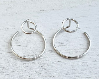 Haft Lune Boucles D/'Oreilles Set 30 Paire Argent Sterling Rond Acier dos 10 ensembles Star