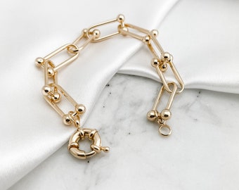 Chunky gold bracelet, chunky chain bracelet, chunky gold chain bracelet, thick chain bracelet, gold chain chunky bracelet, chunky chain