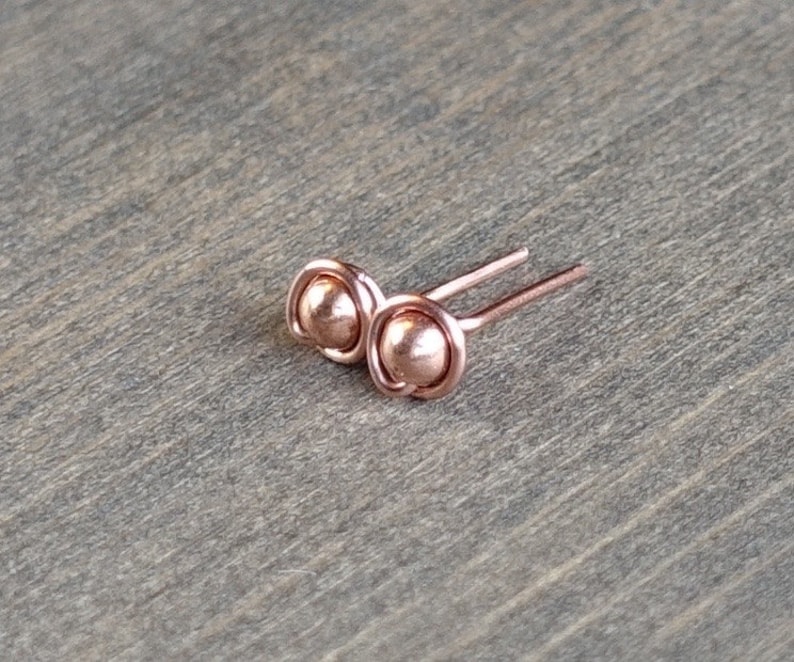 small-stud-earrings-copper-stud-earrings-copper-earrings-etsy