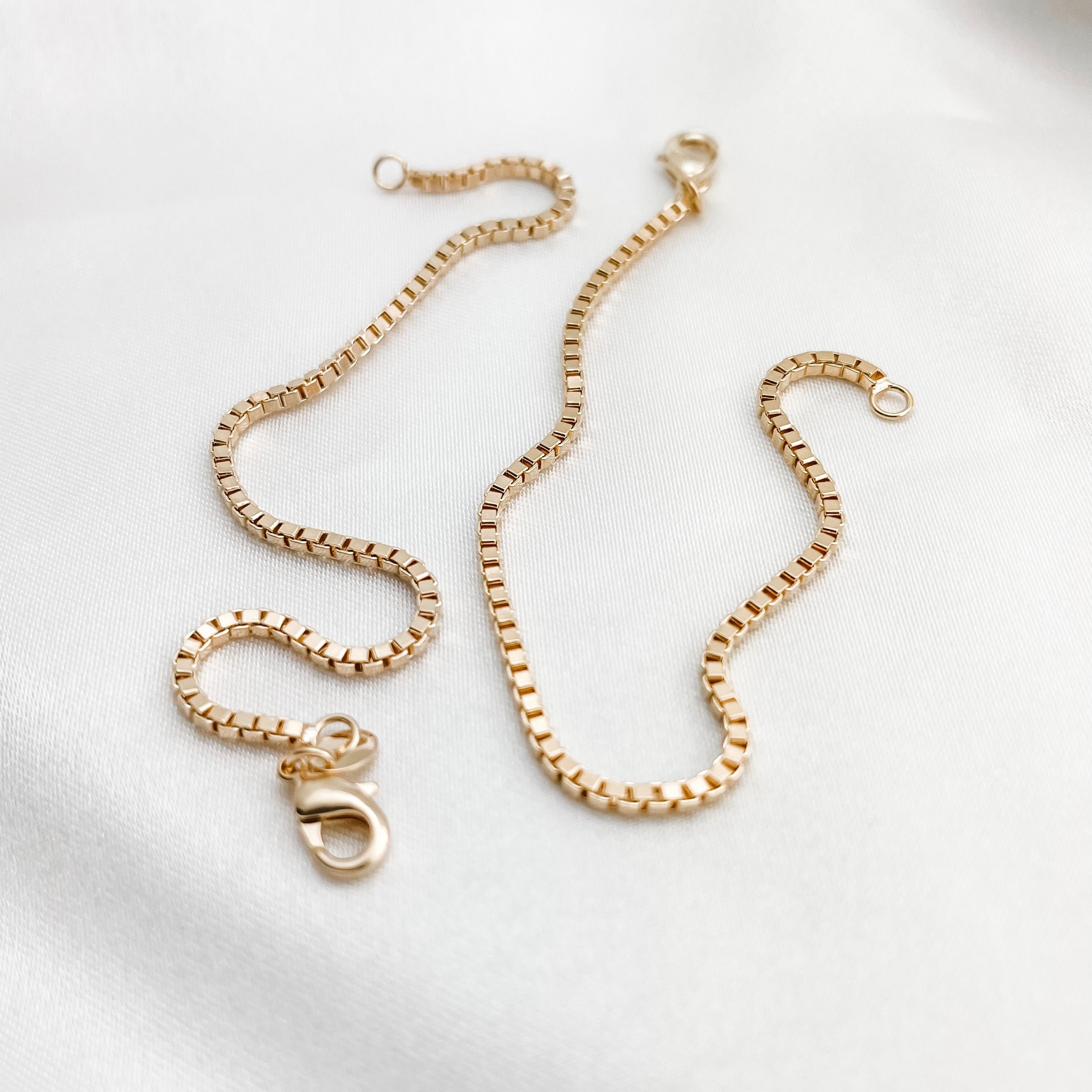 Box Chain Bracelet Gold Box Chain Bracelet Gold Chain Etsy