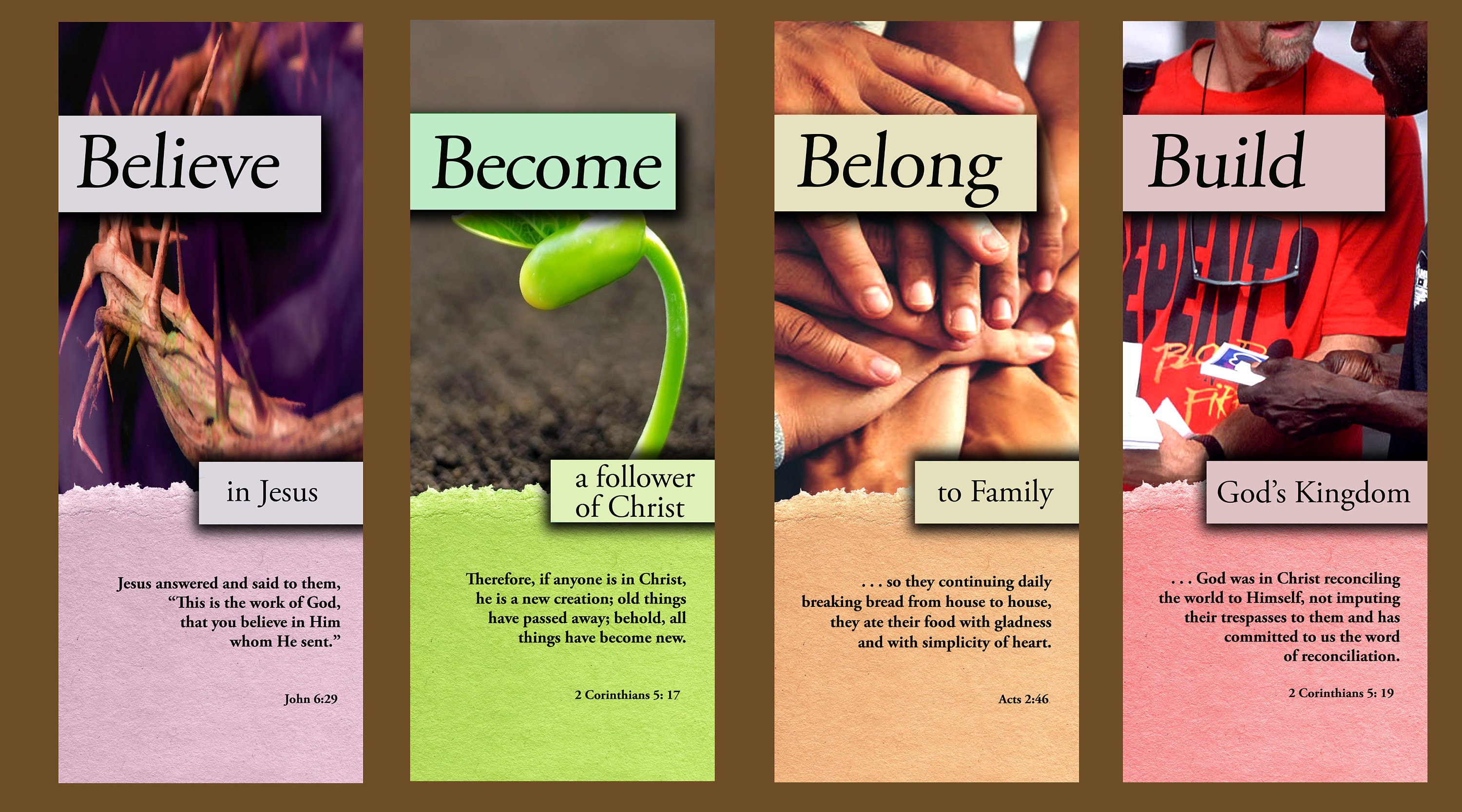 Believe / / Belong / Build Gospel Set of 4 Banners G319 Etsy