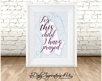 Boys Nursery Prints, Wall Decor, Minimalist Christian Art, Blue, Digital Download, Printable Nursery Poster  (G518-2)