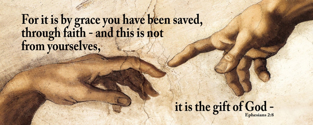 By Grace . . . It is the Gift of God / Yard Banner (G2715-1) - Etsy