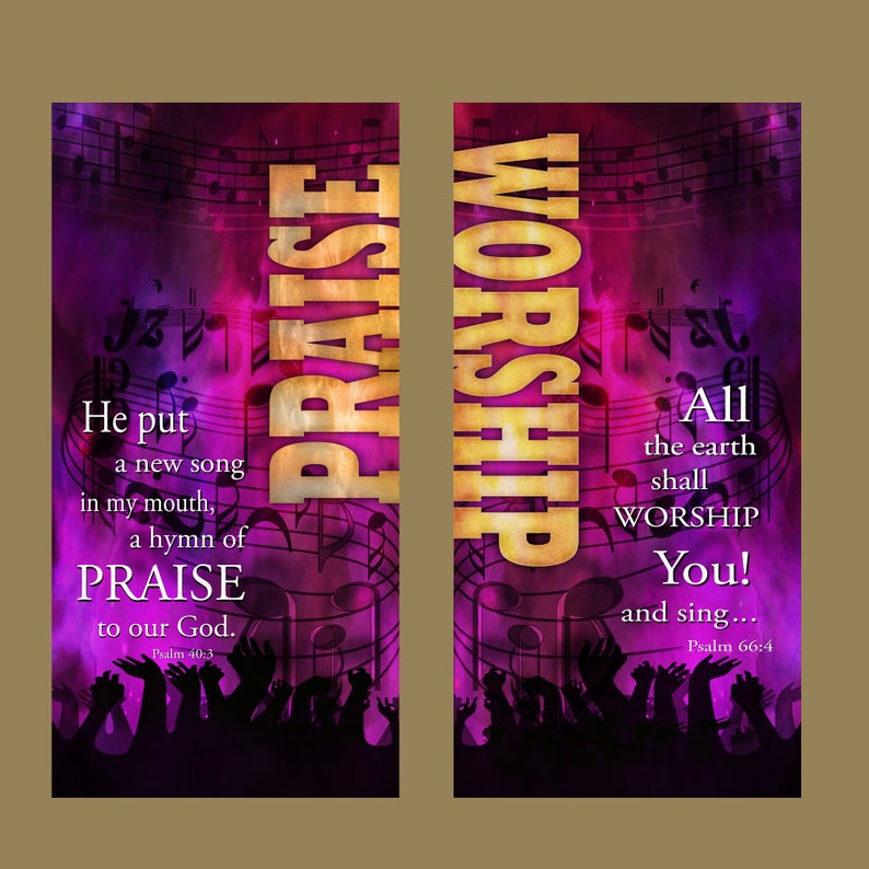Praise and Worship (G1915-1) 36 X 72 - Etsy