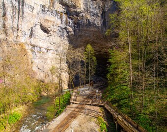 Natural Tunnel State Park Virginia Train Tunnel Prints Wall Art Canvas Metal Print Locomotive Tunnel