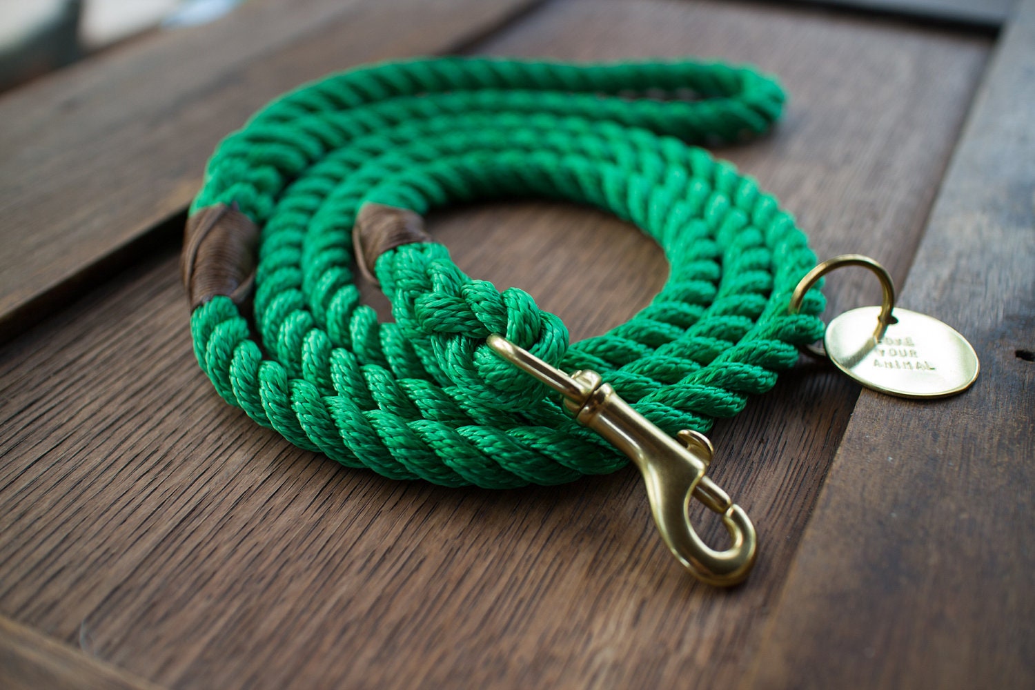 Leafy Green Rope Dog Leash // Rope Dog Lead Strong Dog Leash Etsy