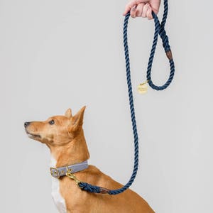 Royal Navy Rope Dog Leash // Rope Dog Lead Strong Dog Leash Brass Dog Leash Australia image 3