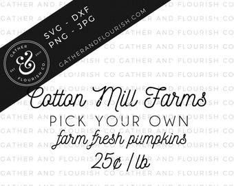 Pumpkin Farm Fall Sign SVG, Farm Fresh Pumpkins Sign, Pick Your Own Pumpkins Sign, SVG Files, Farmhouse Sign Stencils