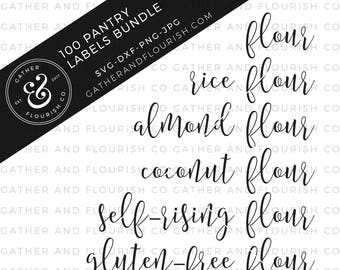 Pantry Labels Bundle SVG Dateien, Pantry Label Cut Files, Pantry Labels, Farmhaus SVG, Label Cut Dateien, Pantry SVG Dateien, Pantry Organisation