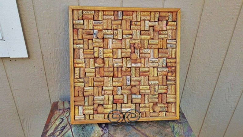Wine barrel cork board