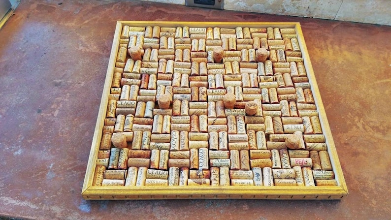 Wine barrel cork board